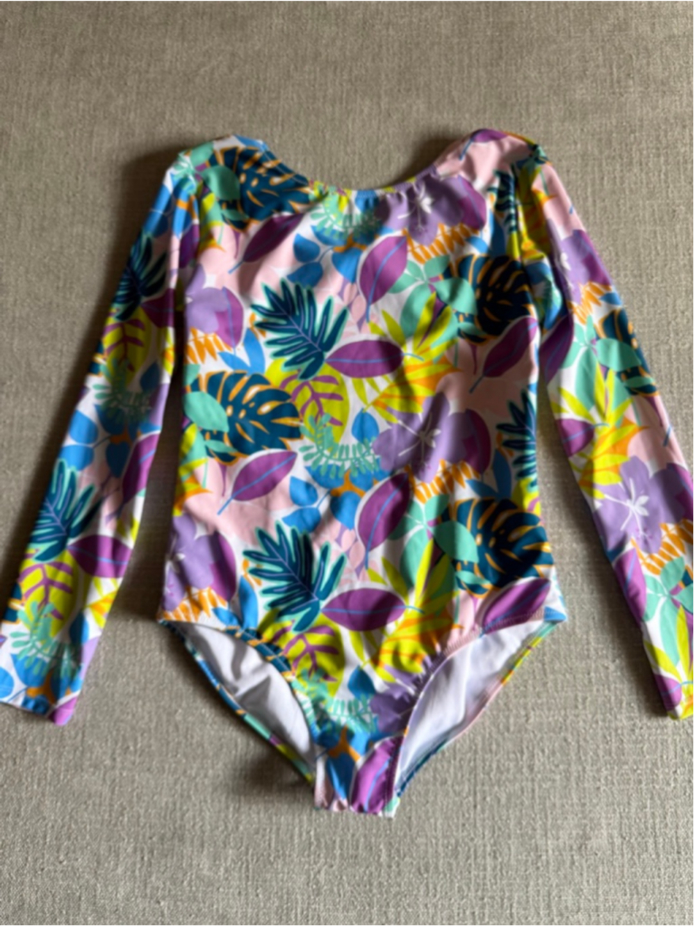 Andy & Evan Girls' One-Piece tropical Swimsuit XL 16